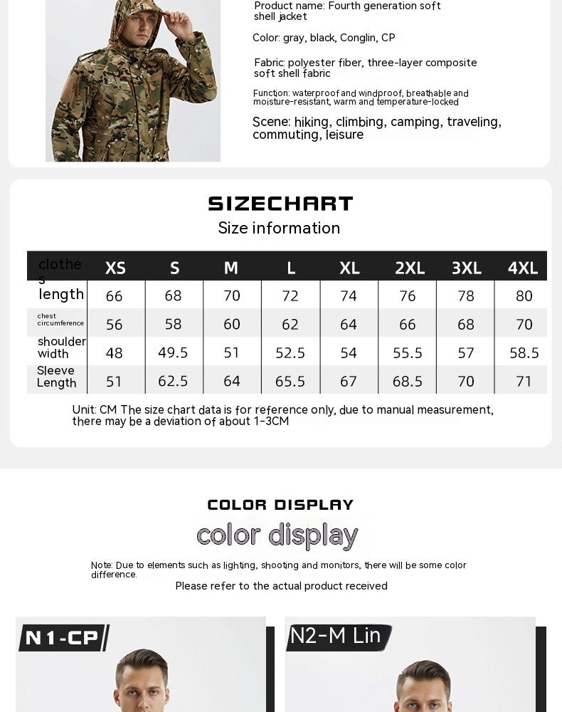 Men's Fleece Jacket Camouflage Jacket