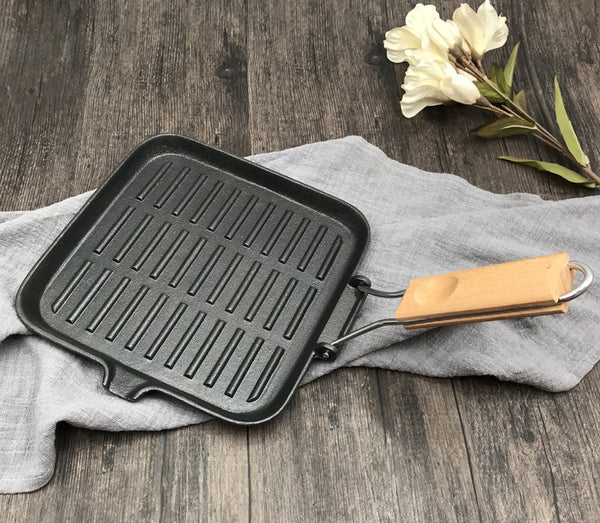 Cast Iron Steak Skillet Folding Pan